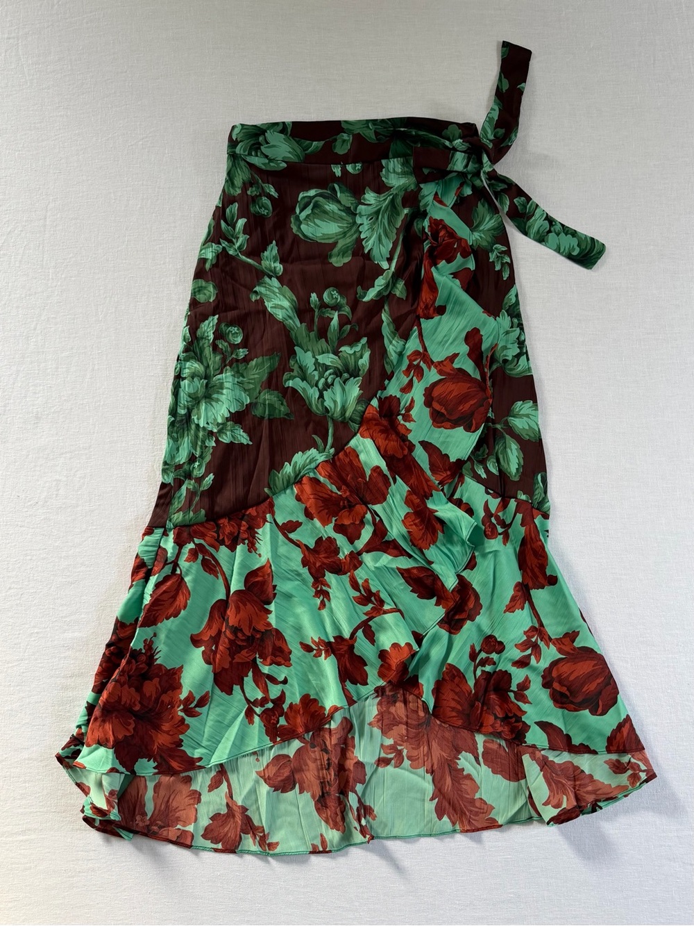 Maeve Ruffled Wrap Maxi Skirt, Anthropologie